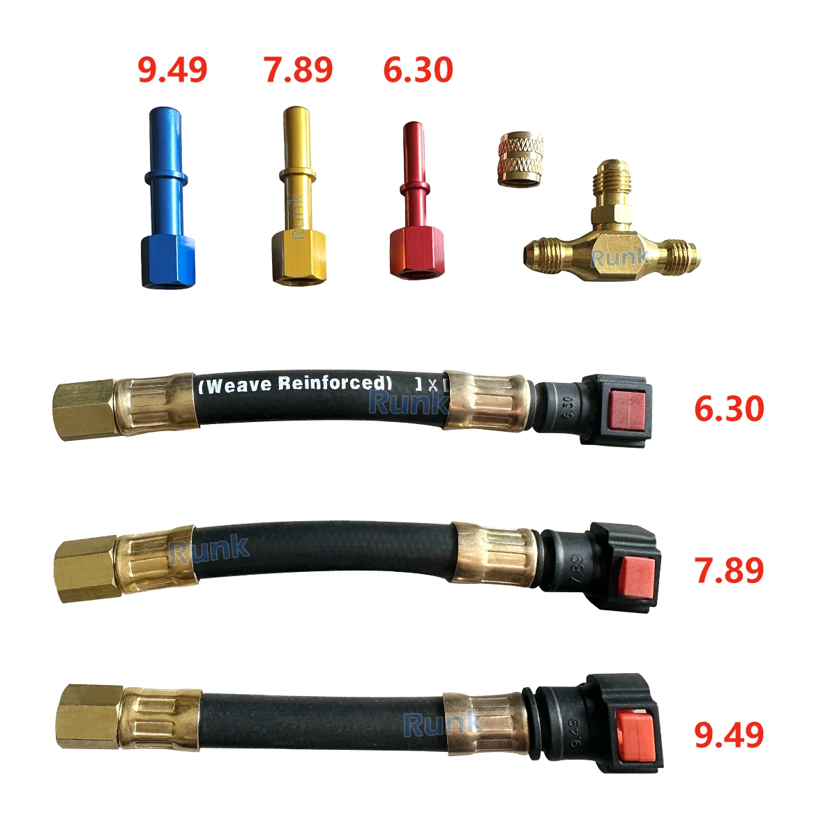Fuel Pressure Tester Kit 0-100PSI 3-Size Adapters Fuel Pump Pressure Tester Multiple Connection Methods for Car Truck Motorcycle 2