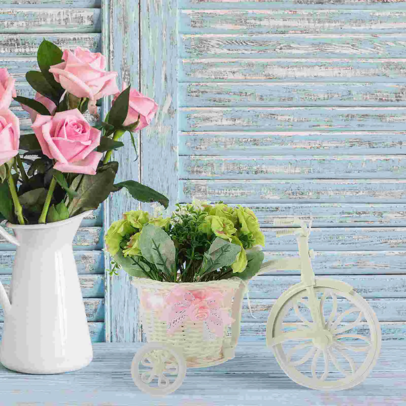 

Tricycle Plant Stand Flower Pot Cart Holder Artificial Flowers Arrangements Bike Flower Holder Desktop Plant Stand