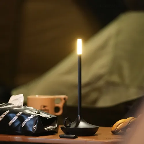 테이블 램프 충전식 무선 터치 램프 캠핑 촛불 창조적인 램프 충전식 USB-C 책상 램프 4