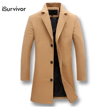 Men Fashion Jackets Men Slim Fits Coats Business Mens Long Winter Windproof Outwears Plus Size 5XL Black Hot Sale High Quality
