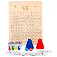 Wooden Math Multiplication Board Montessori Counting Toy Kids Early Learning Educational Toys Interactive Game for Children Gift 2