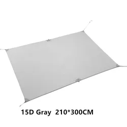 Premium Ultralight Silicone Outdoor Tarp Shelter and Beach Awning (Gray  210x300CM)