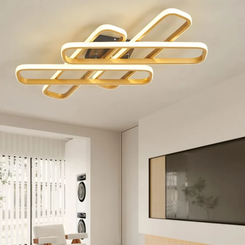 

Алюминиевый приблизительный потолочный светильник, современный скандинавский Декор для комнаты, кабинета, гостиной, ультратонкая круглая прямоугольная Золотая потолочная лампа для спальни