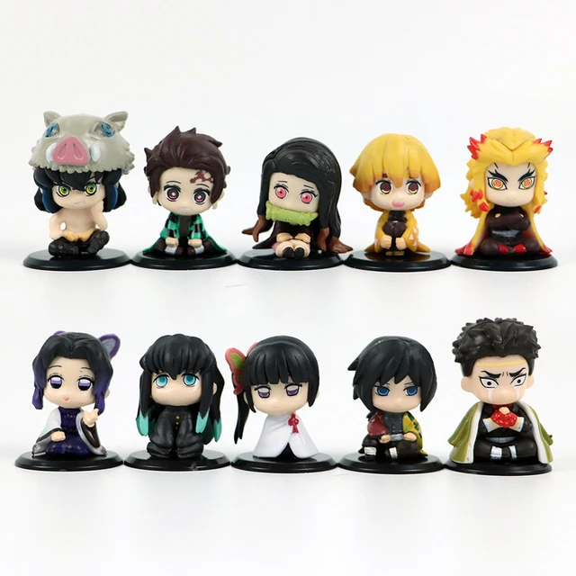 12CM Anime Figure Demon Slayer Kamado Nezuko Kamado Tanjirou Agatsuma Zenitsu  Onigiri Sitting Model Cute Toy PVC Children's Gift - AliExpress