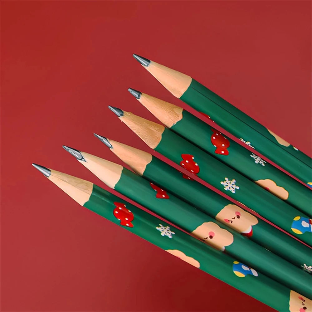 6Pcs drawing pencils Eraser Classroom Pencils Eraser Drawing Pencil