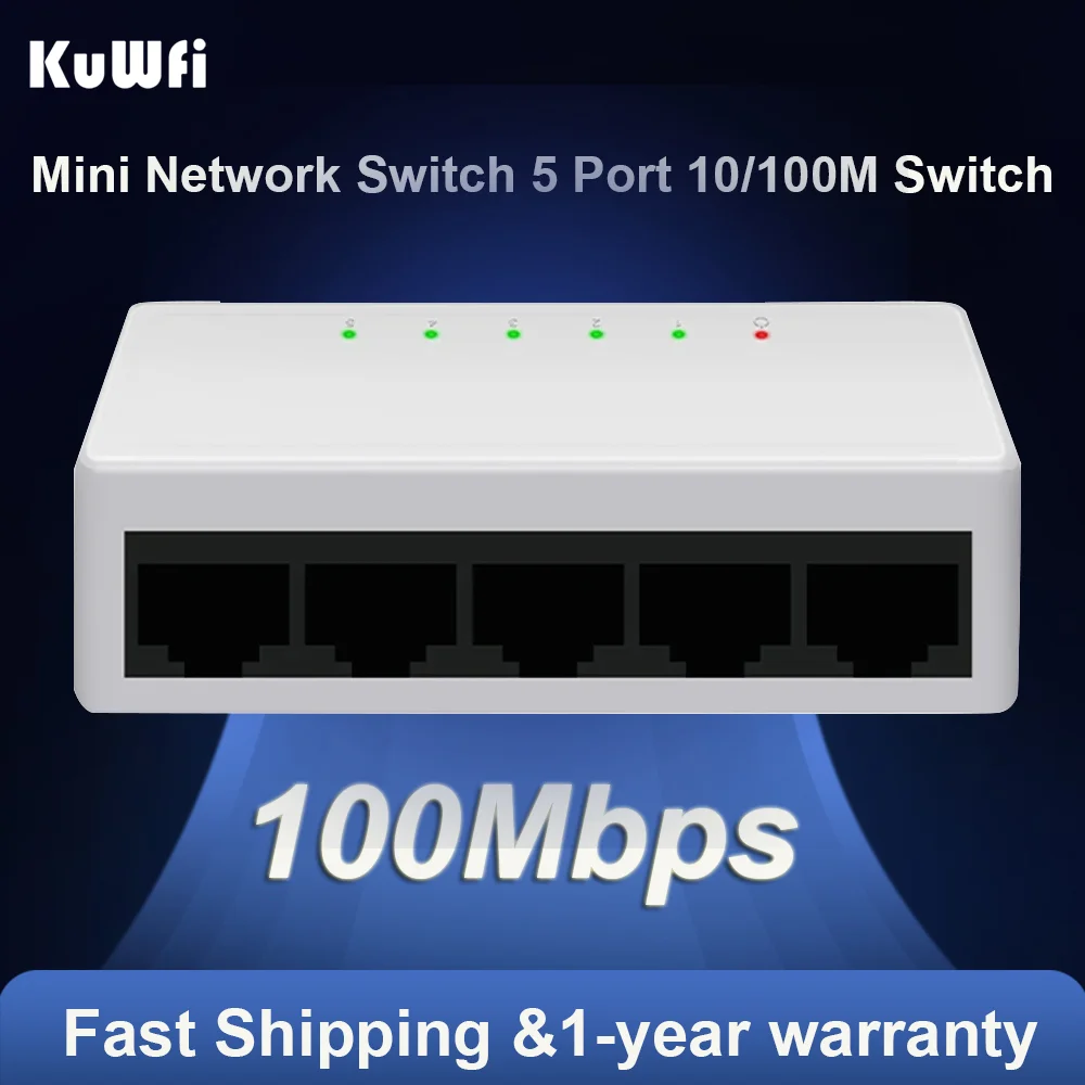 Kuwfi-desktop Switch Ethernet Portas Switch de Rede Rj45 10 Mbps 100mbps Rápido Adaptador Ethernet Largura de Banda 1gbps Mdi Mdix