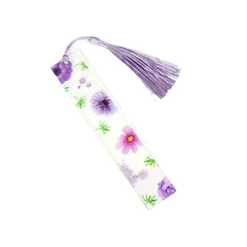 Flower Bookmark Transparent Daisy Epoxy Resin Book Marker Floral Page Marker For Best Friends Back To School Floral Painting Bookmark Bookmarks Stationery Supplies Retro Flower Bookmark 1pc