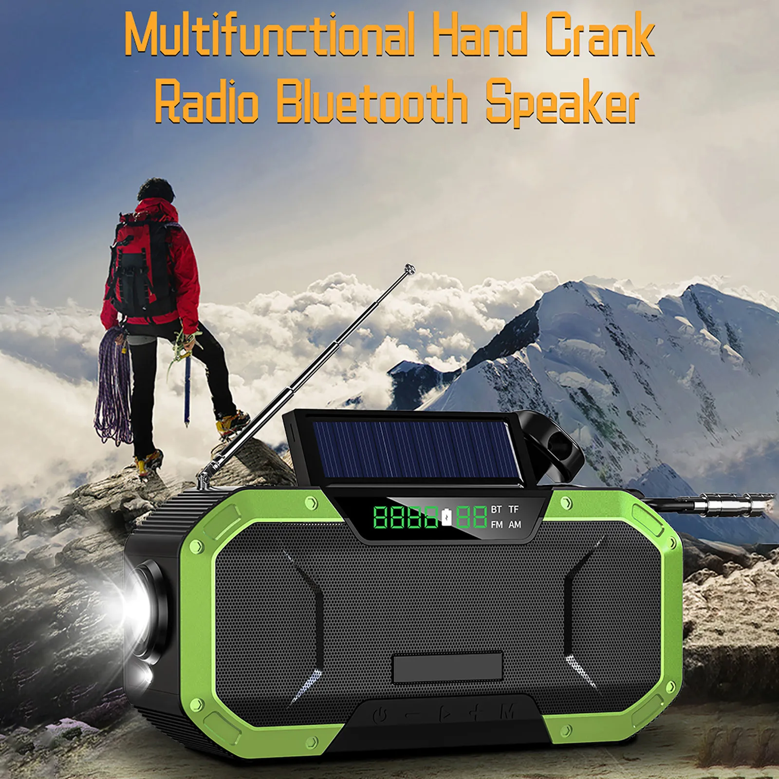 

Hand-cranked Radio Large-capacity Radio Radio Emergency 5000MAH So-lar Outdoor 3C