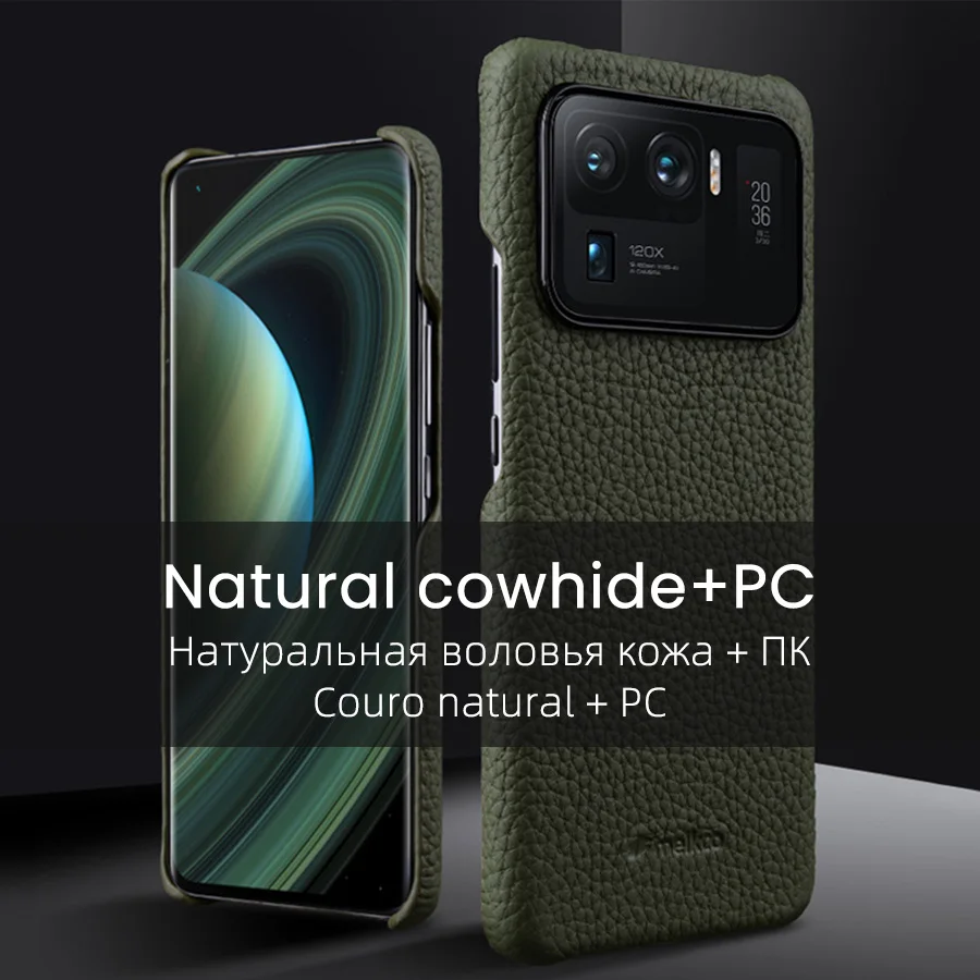 Melkco Premium Genuine Leather Case for Xiaomi Mi 11 Ultra 5G Luxury Fashion Business Natural Cowhide Phone Cases Cover