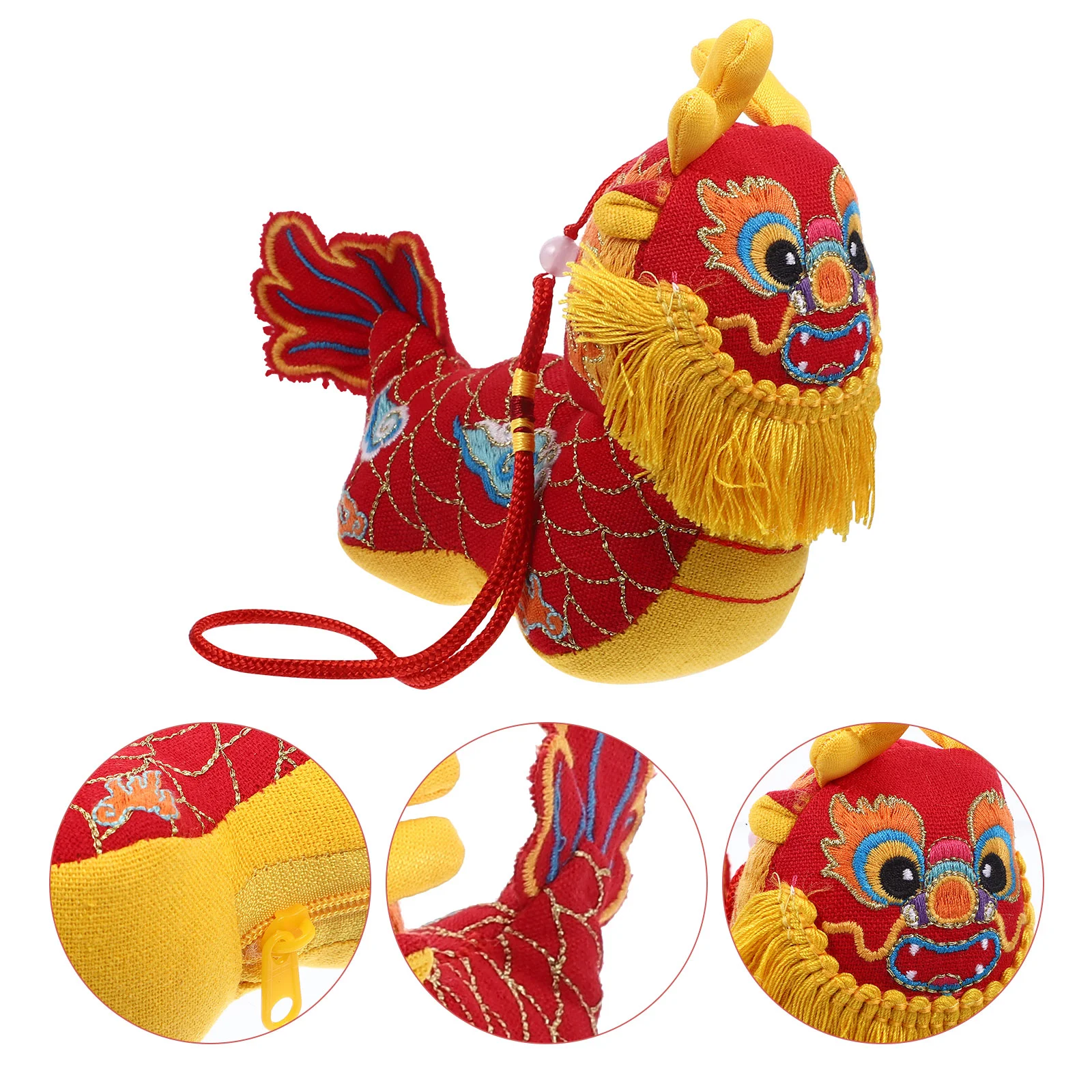 

2024 Year of The Dragon Mascot Pendant Household Gifts for Family Kawaii Stuffed Animals Filling Plush Toy
