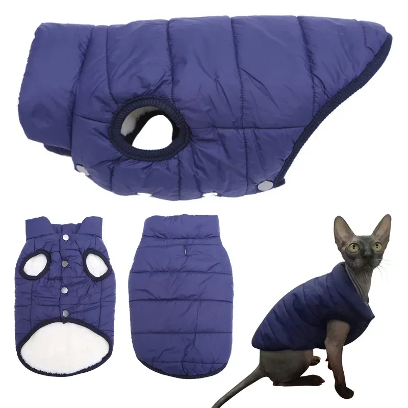 Cat Dogs Sphynx Autumn Winter Warm Soft Fleece Pet Cat Vest Jacket Windproof Coat Kitten Kitty Clothing pet clothes