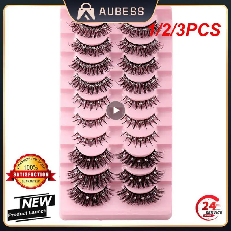 

1/2/3PCS GROINNEYAFluffy Mink Lashes Faux Mink Eyelashes Long Lasting EyelashesDramatic Volume lashes Extension Thick Long