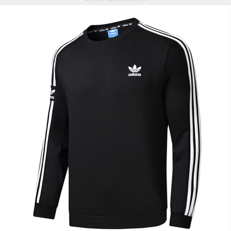 Hoodies Adidas Men Leisure Long Sleeves Fit and Regular Style Stereoscopic Cutting Design Round Neck Sweatshirt Winter Sweatshirt Men Women Hoodies