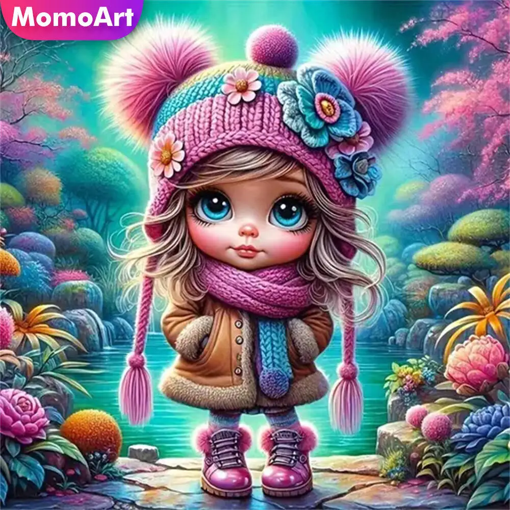 Momoart 곰 다이아몬드 모자이크 동물 전체 라운드 다이아몬드 그림 달 자수..