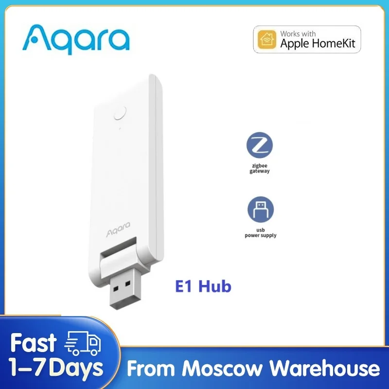 

Aqara Hub E1 Zigbee 3.0 USB Smart Mini Gateway USB Wireless Connect APP Remote Control Support Xiaomi Home App Homekit