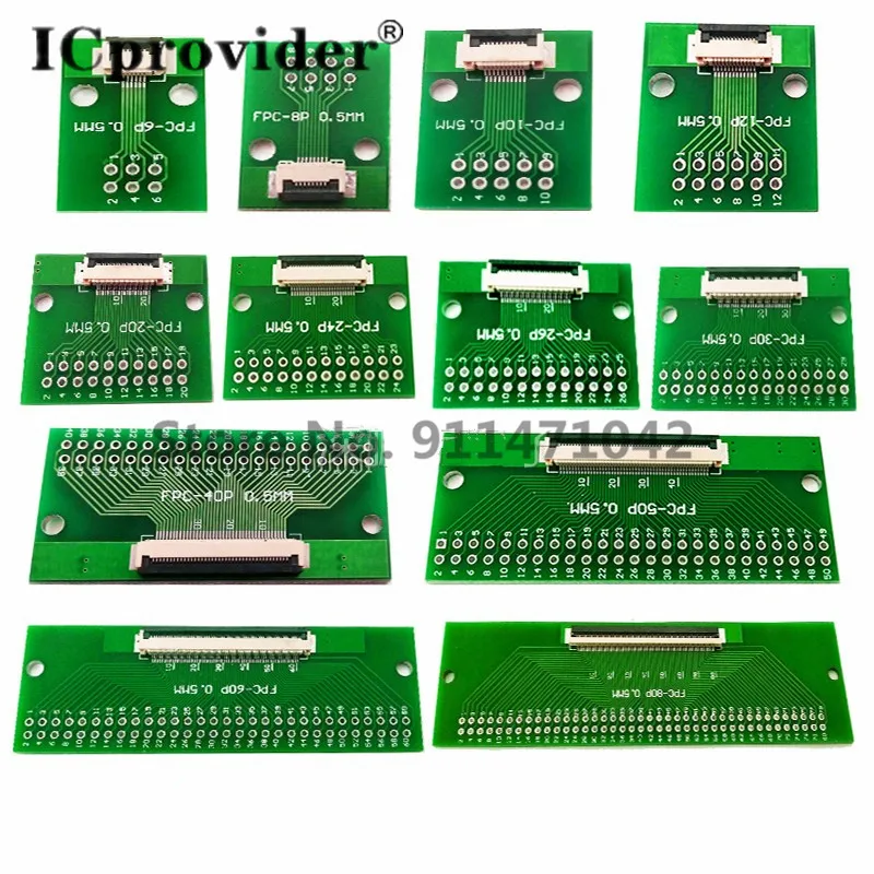 FPC/FFC adapter bord 0.5/1,0 MM zu 2,54 MM Gelötet stecker  5/6/8/10/12/14/16/20/26/3040/45/50/60 Pin - AliExpress