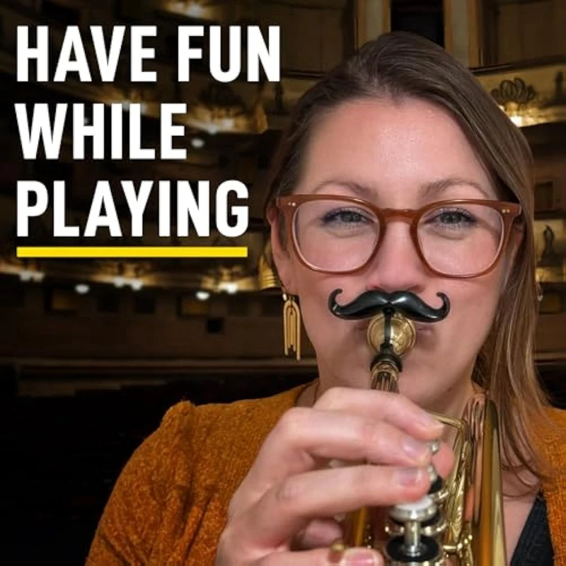 Clip-On Beard For Trumpet And Trombone-Protective Case Included-Fits All Trumpet Mouthpieces Mouthpiece Not Included