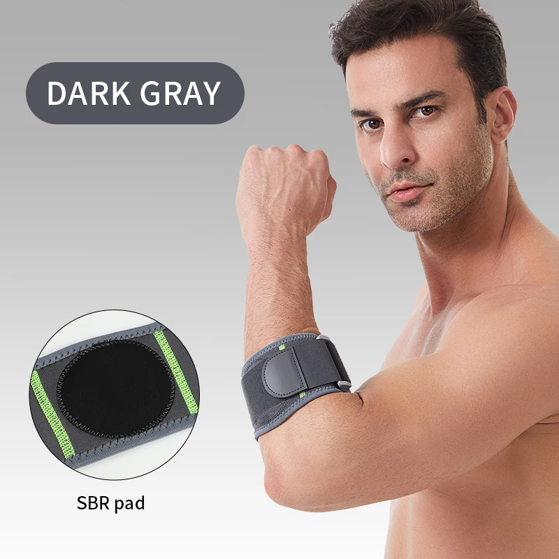 1pc Adjustable Elbow Support Brace With Compression Fit & Stabilizing Strap