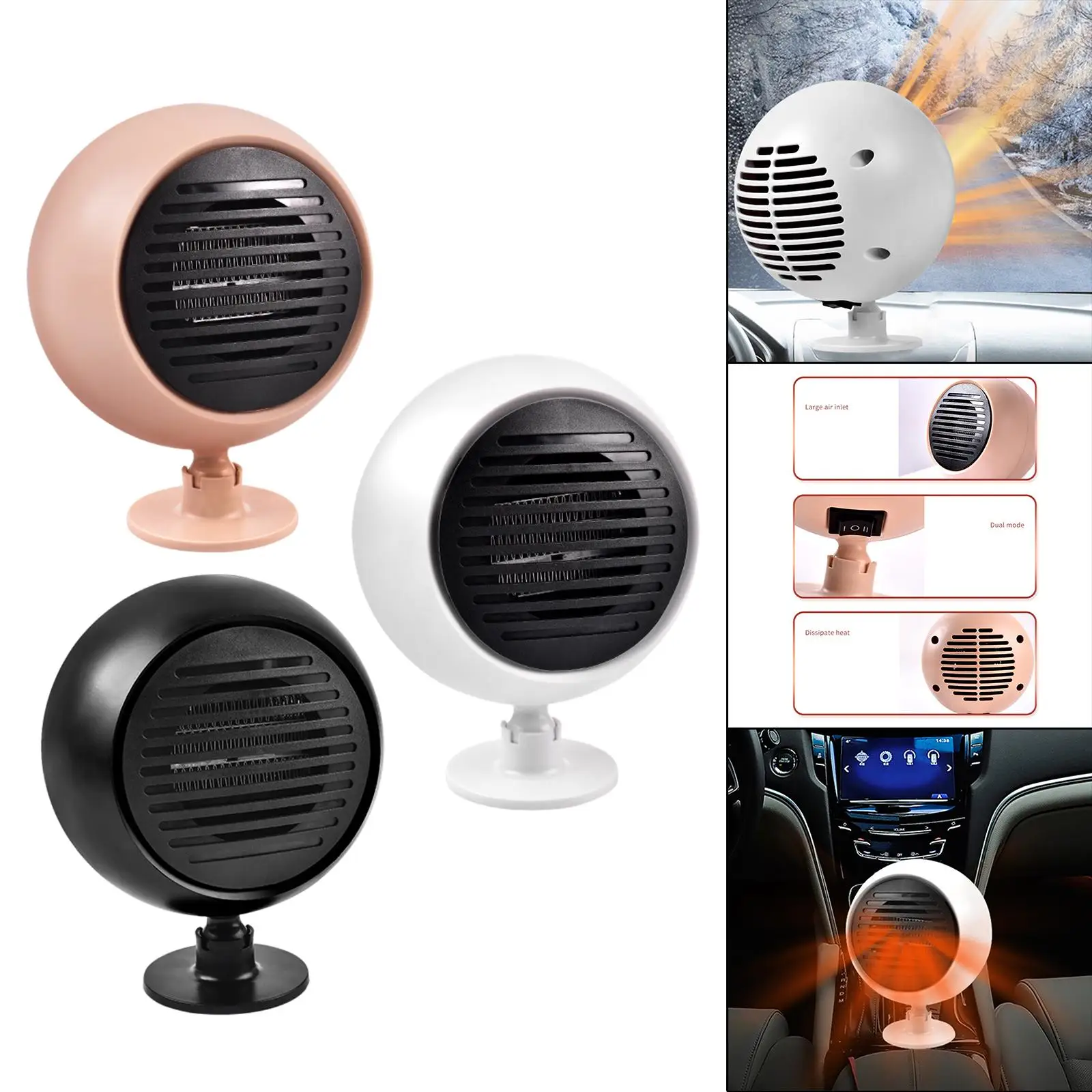 in 1 12V/24V Riscaldatore Ptc Ceramica per Auto Accendisigari Spina 2 Modalità_voghion.com