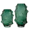 Glass Vase Sea Cucumber Shape Irregular Grain Spine Fold Green Terrarium Hydroponic Accessories Flower Vase Home Decoration 6