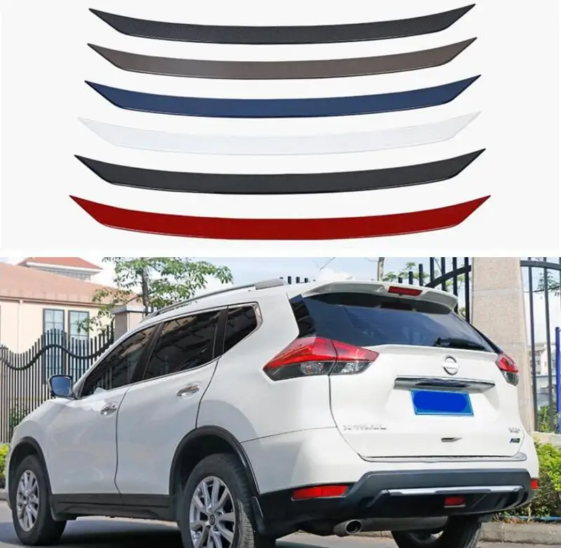 

Hot! Spoiler For FOR For Nissan X-Trail XTrail Rogue 2014-2020 Rear Wing Lip Tail Trunk Spoilers ABS Carbon Fiber