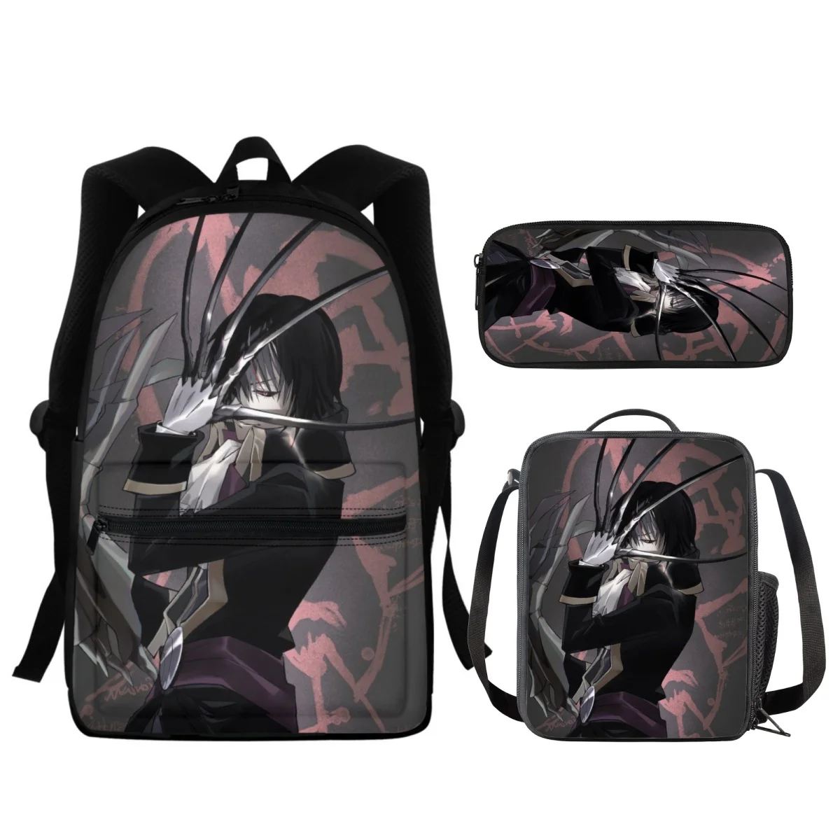 

FORUDESIGNS Anime Rimuru Design Schoolbags 3Pcs/Set Students Shoulder Diagonal Lunch Bag Tensei Shitara Pattern Leisure Escolar