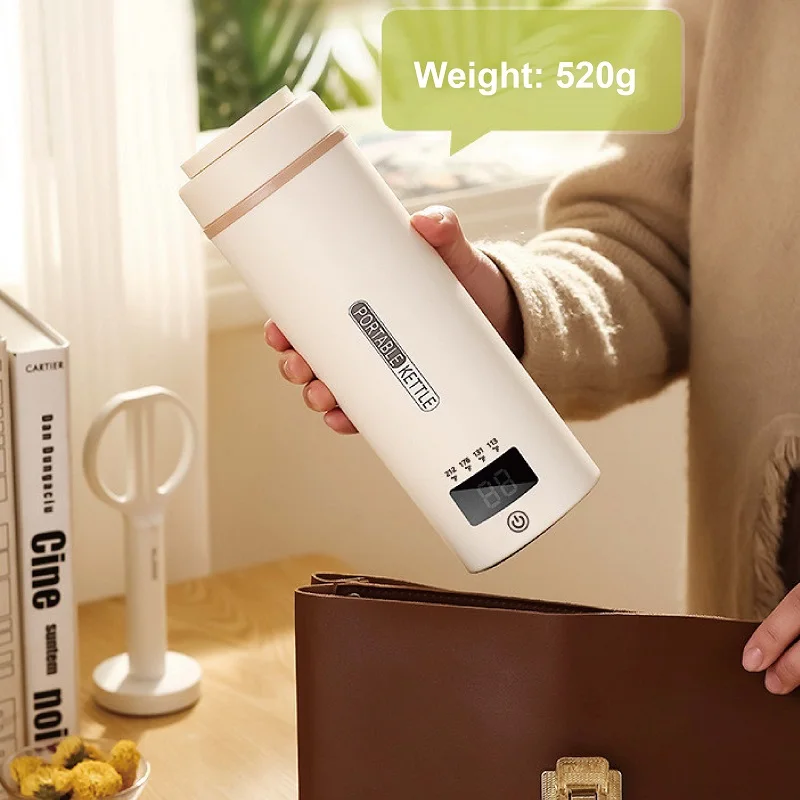 110V Smart Electric Kettle Portable Tea Coffee Thermos Cup Outdoor With Temperature Regulating Kettle Office Electric Cup 550ml 6
