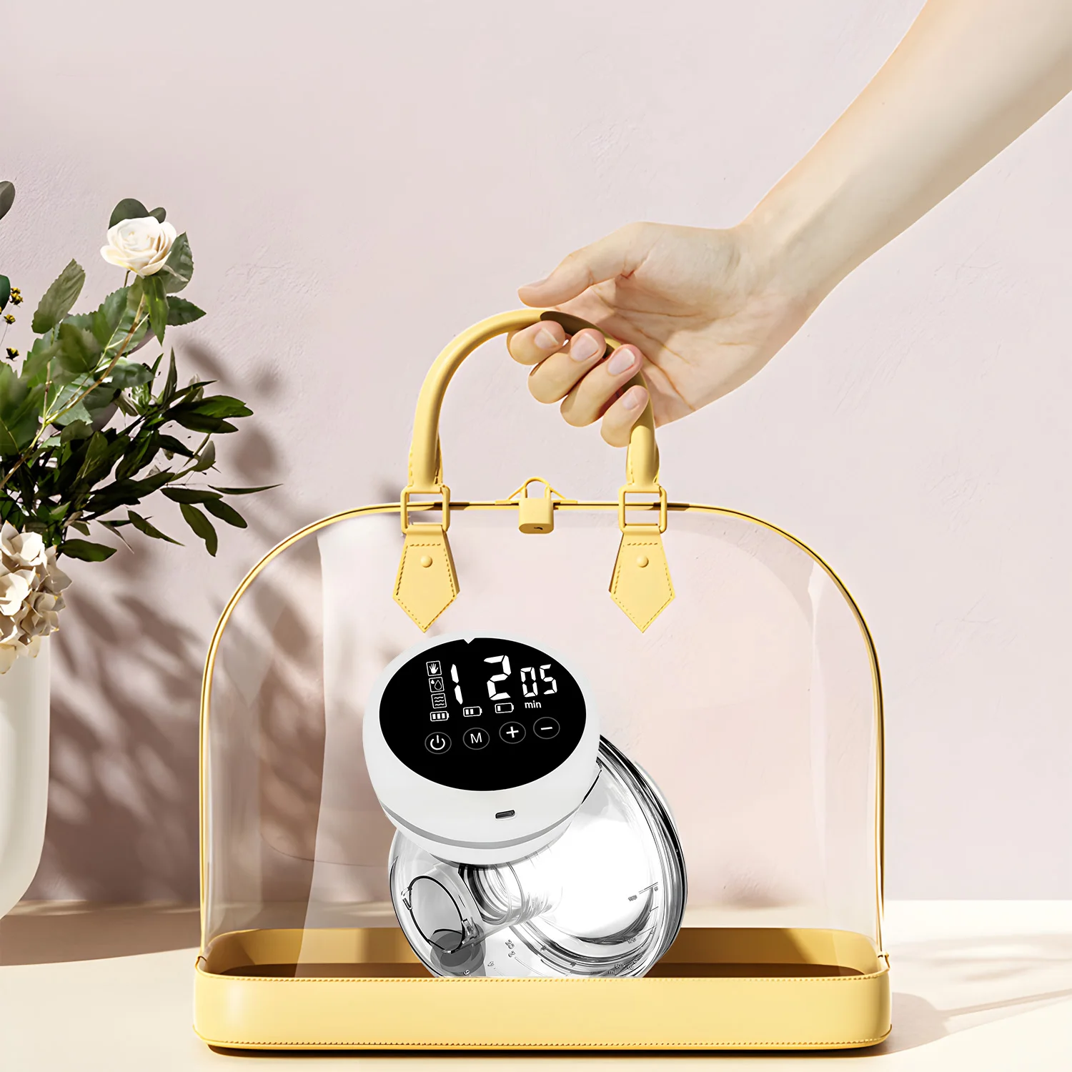 Portable Hand Free Wearable Electric Breat Pump Silent Comfort Milk Collector BPA-Free Extractor For Potpartum_voghion.com