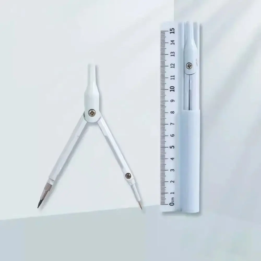 3-in-1 컴퍼스 펜 학생 시험용 이중 목적 드로잉 자 다기능 엔지니어링 컴퍼스 자 세트 드로잉 도구
