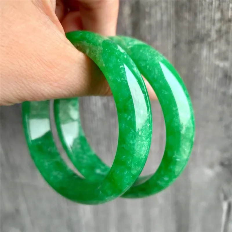 

Grade A Green Jade Bangle Women Healing Gemstone Fine Jewelry Genuine Myanmar Jadeite With Certificate Burma Jades Stone Bangles