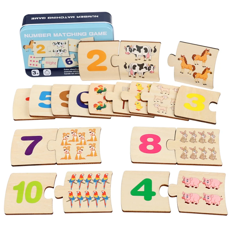 Wooden Animal Number Puzzle 1