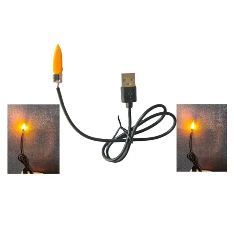 A74E-플레임 램프 회로 기판은 캔들 램프를 시뮬레이션합니다. USB 5V 5개 LED 캔들 조명 파티 바용