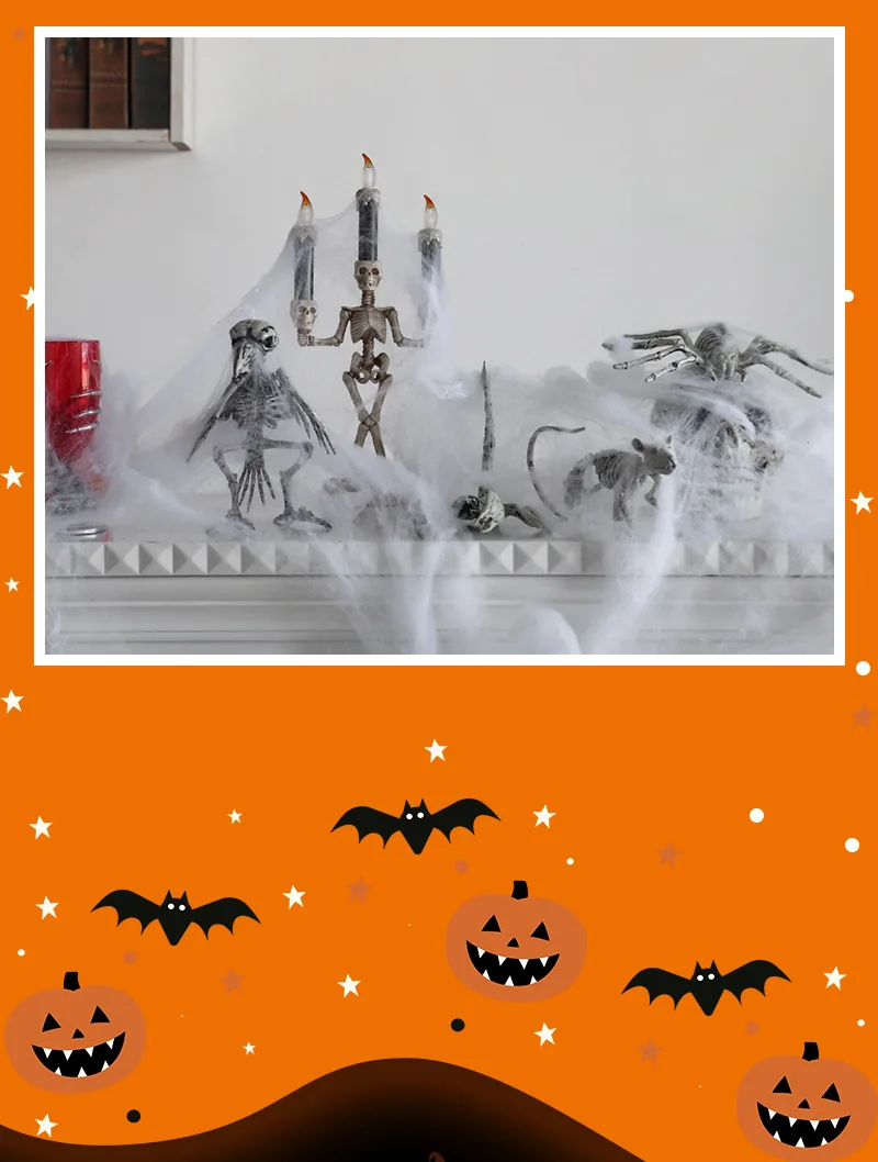 LuxRoyale realistic crow skeleton Halloween decoration