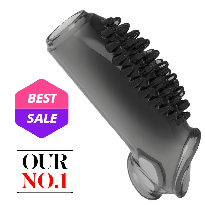 Penis Enlargement Sleeve Sex Toy for Men Penis Extension Extender Condom Cock Cage Delay Time Sex Products Sm Games