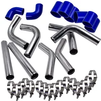 Universal 2.5" Turbo Intercooler Piping Kit with Silicone Hoses