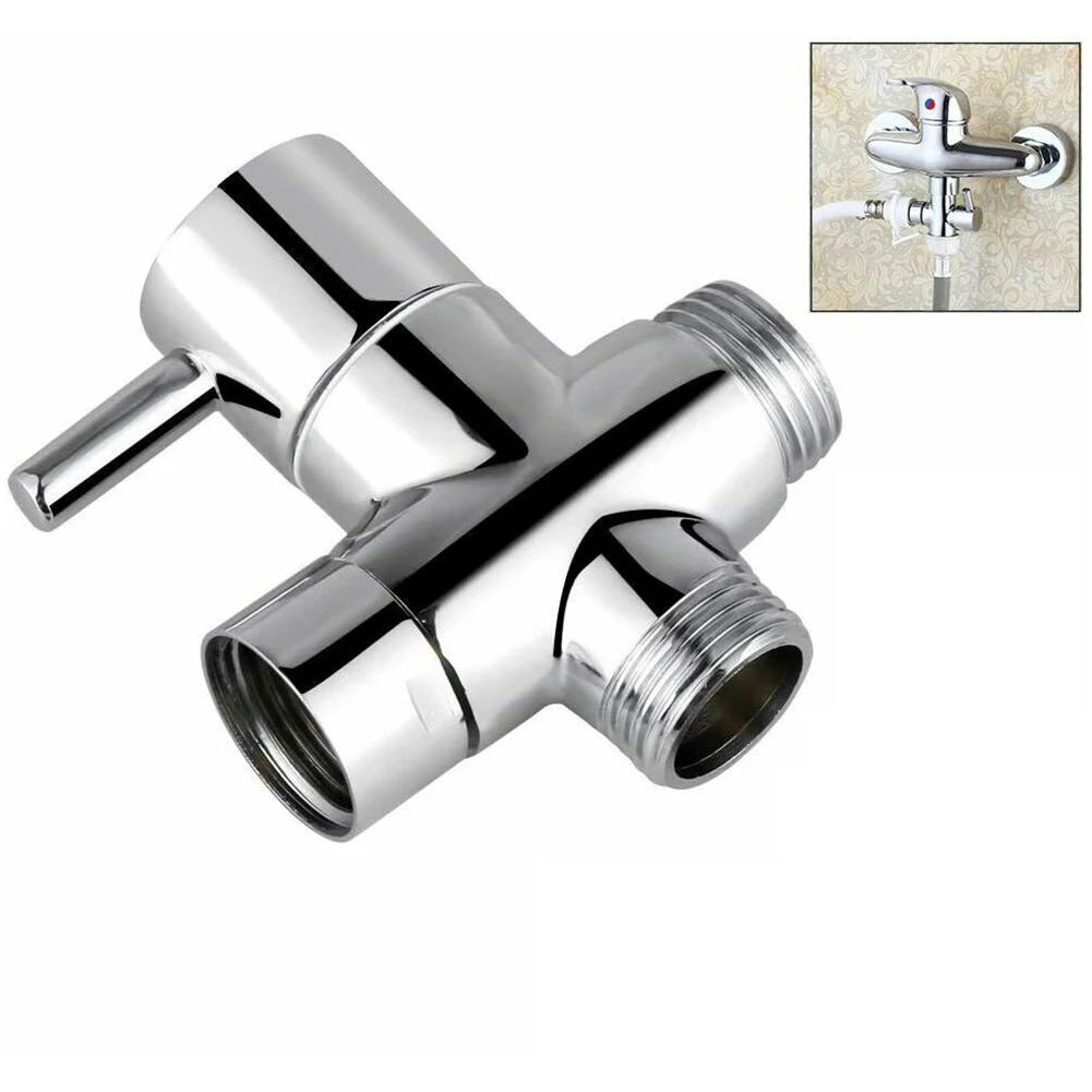 

Household Products Diverter Valve Hand-held Sprinkler 3 Way Brass Chrome Converter G1/2in T-adapter Accessories