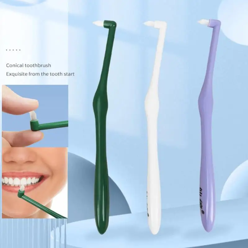 교정기 착용자를 위한 치간 교정 칫솔 부드러운 브러시 치아 청소 도구 치실 구강 관리 도구