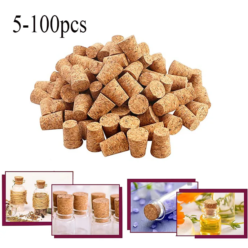 

5-100pcs High Quality Wood Wine Glass Bottle Stopper Kettle Pudding Container Cork Cap Burette Buret Tube Lid