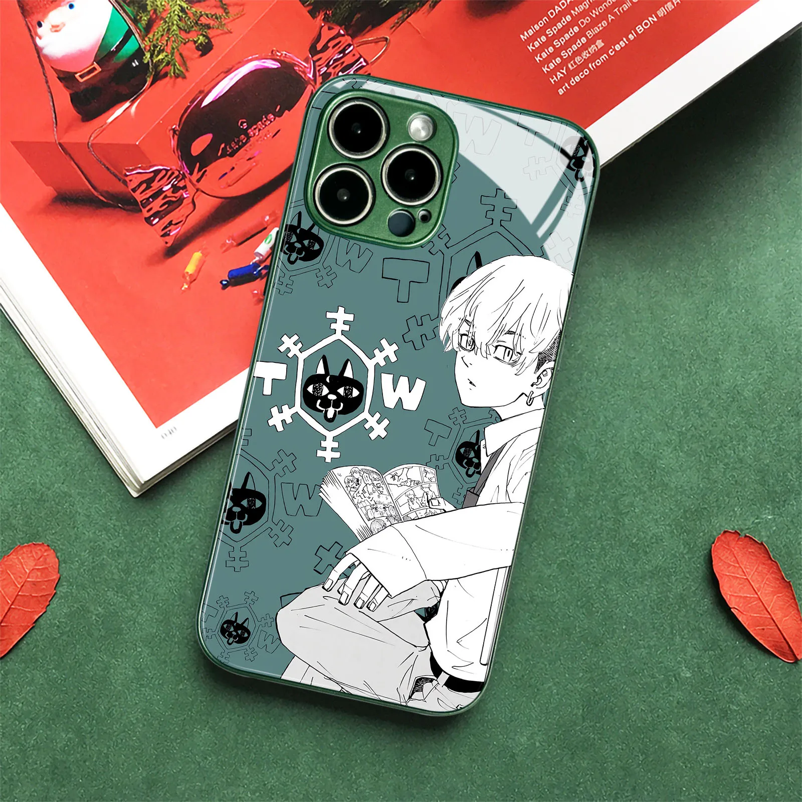 Green Manga Chifuyu Colors Anime Tpu Custodia In Vetro Temperato Per Iphone 15 14 11 Pro Max 7 8 14 15 Plus 12 13 Mini Xr X Xs
