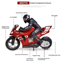Coches de motocicleta RC, equilibrio autoestable de pie en una rueda, motocicleta eléctrica acrobática de deriva de carreras competitiva para niños - Imagen 4