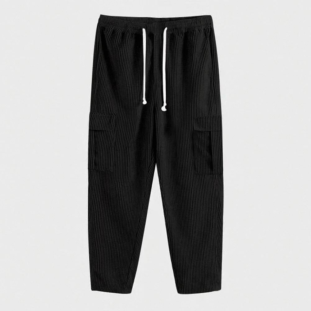 

Trousers Pants Medium Waist Men Active Overalls Autumn Pocket Cargo Regular Comfort Slight Stretch Comfortable