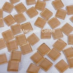 Blue Shine Assorted Glass Mosaic Tiles - 50 Piece Set for Crafts and Home Decoration (Coffee Purity)