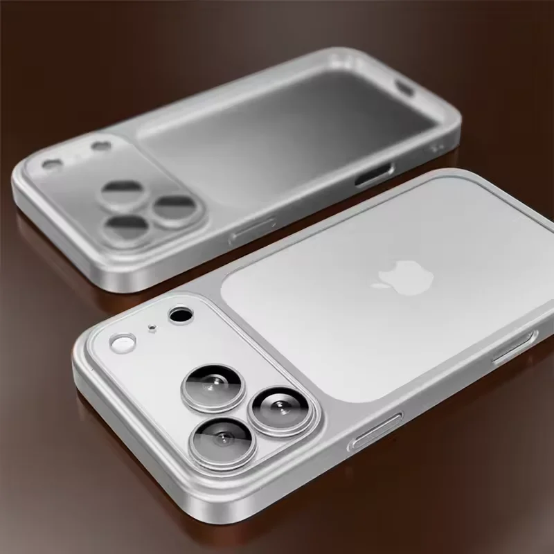 Luxurious Matte Transparent Phone Case with Lens Protection and Hard BackPlate