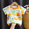 Summer 0-4Y Children Top for Cartoon Bears 2025 Baby Clothes Cotton Graphic T Shirts Boys Wear Tees Korean Kids Girls Clothes 3