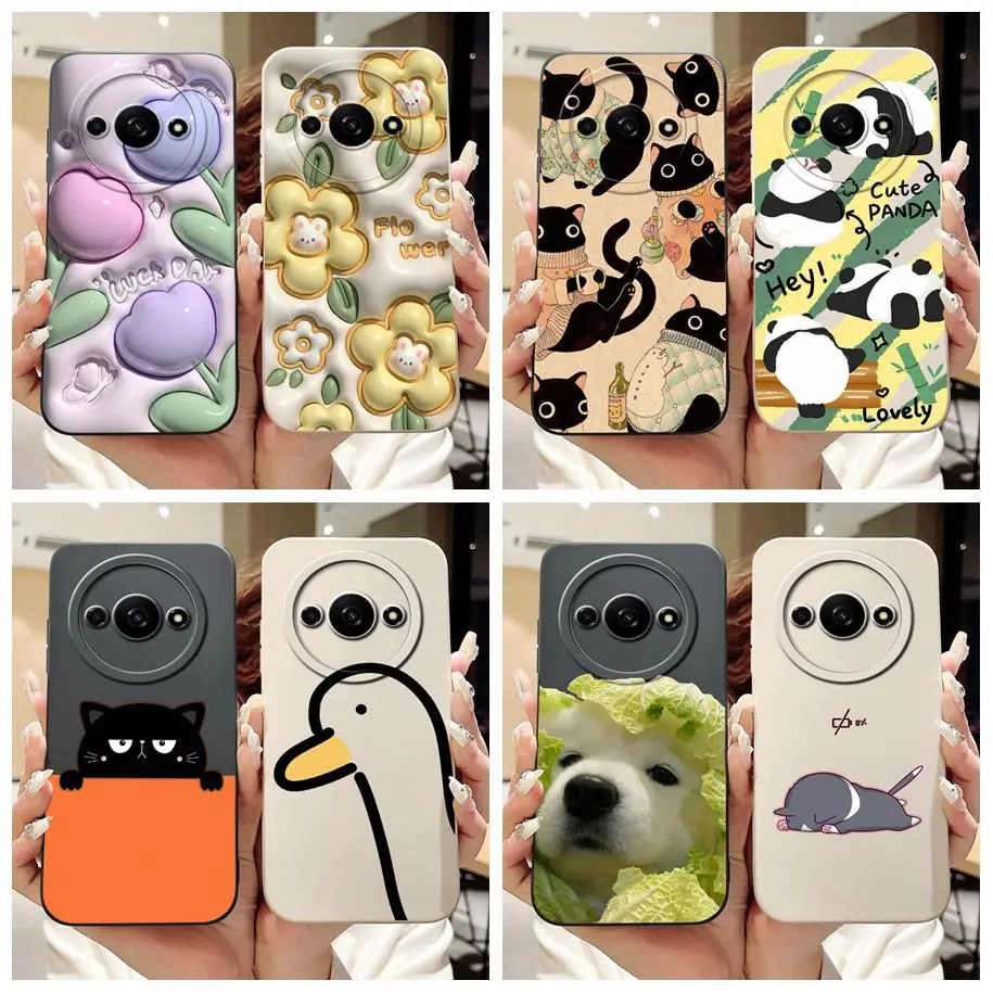 2024 New Fashion Flower Square Silicone Camera Lens Protective Cover
