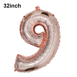 Large 32 - Inch Multicolor Number 9 Balloon - As picture shows (1pcs)