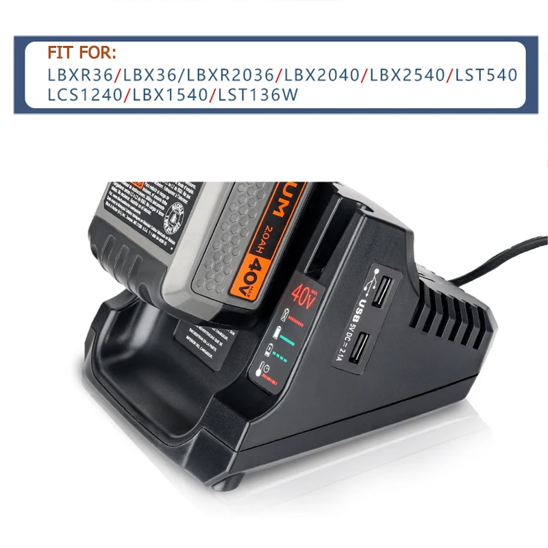 

Зарядное устройство для литий-ионной батареи Black Decker 36 В/40 в, LBXR36,LBXR2036,LBX2040,LBX2540,LBX1540,LBX1540, LSW36 LST136
