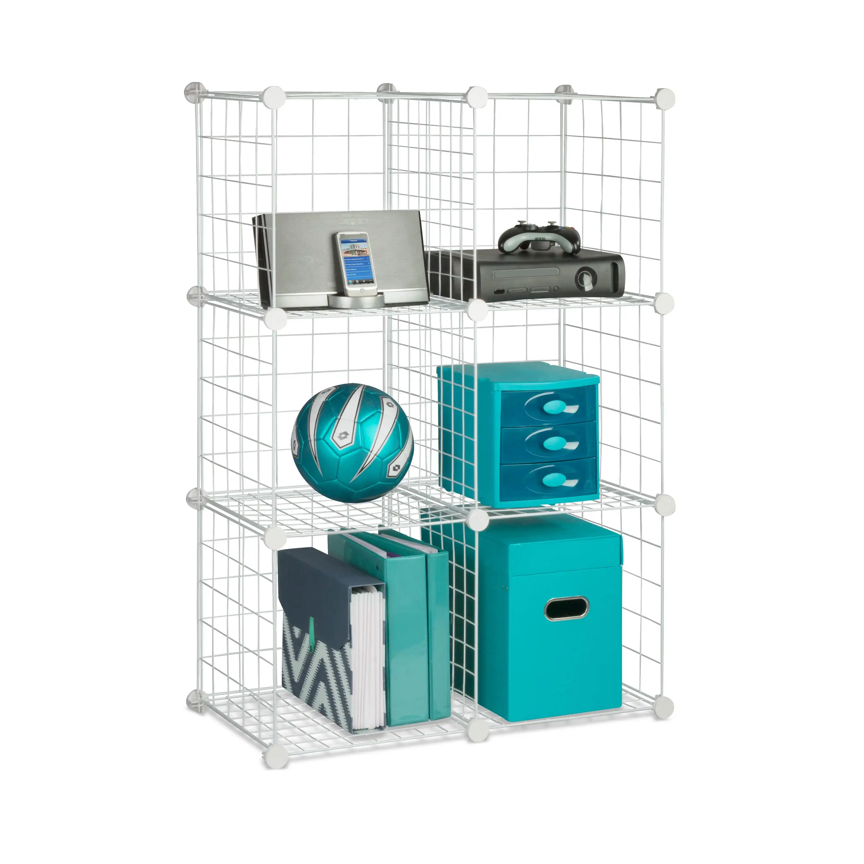 

Honey-Can-Do Steel 6-Cube Modular Storage Organizer, White