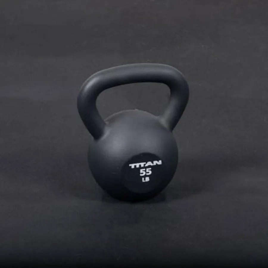 55 LB Cast Iron Kettlebell, Single Piece Casting, LB Markings, Full Body Workout