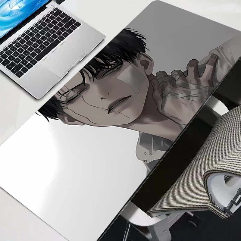 Large Mouse Pads Attack on Titan Levi Gaming MousePad Deskpad with Stitched Edges and NonSlip Rubber Base Extended XXL Mouse Pad 2